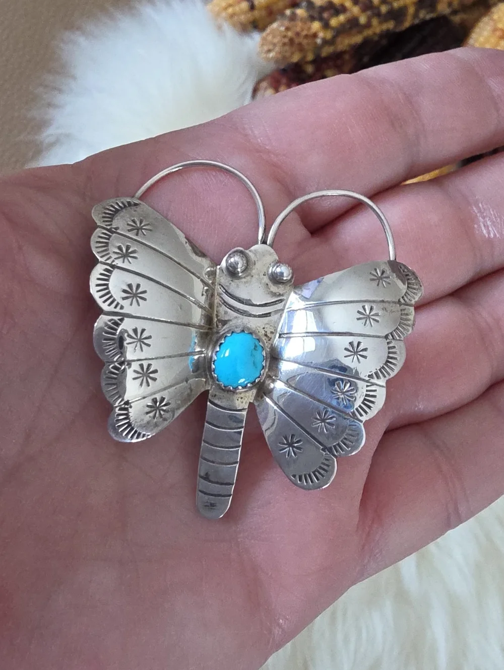 Adorable Native American Navajo Butterfly Moth Pin By Jeff Largo 🩵🦋🩶